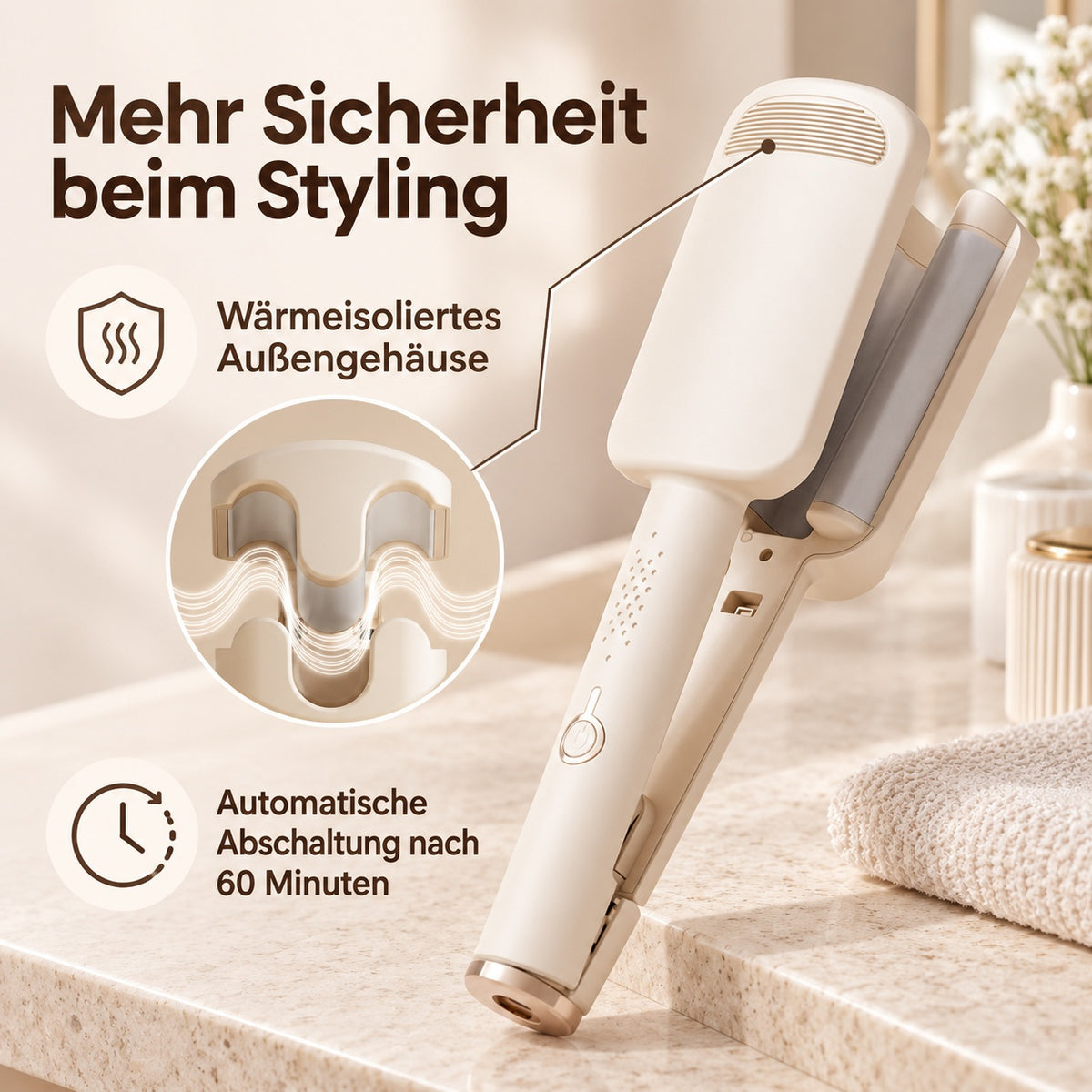 🌸 NUR FÜR KURZE ZEIT 50 % RABATT! ✨ 32-mm-Wellen-Lockenstab – für große, schwungvolle Locken, 4 einstellbare Temperaturstufen & Negativ-Ionen-Technologie – Salon-Styling ganz einfach zu Hause 💇‍♀️