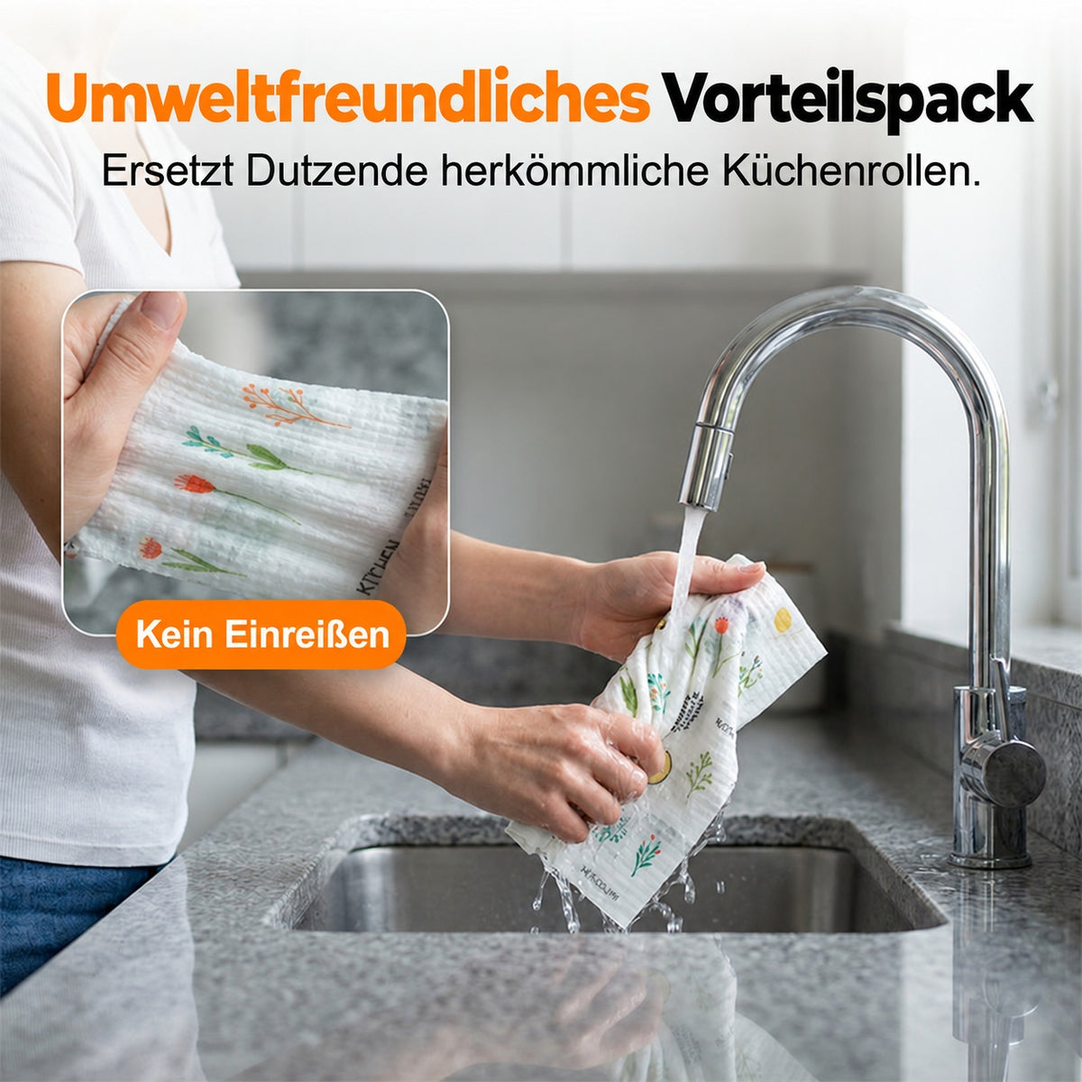 🧼 JETZT 50 % RABATT!  Selbstschäumende Küchen-Reinigungstücher – Einfach Wasser hinzufügen & loswischen!