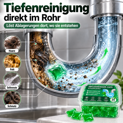 💧 30er Abflussreiniger-Caps – Lösen Haare, Fett & Verstopfungen in nur 5 Minuten