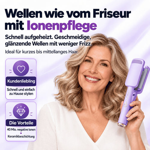 🌸 NUR FÜR KURZE ZEIT 50 % RABATT! ✨ 32-mm-Wellen-Lockenstab – für große, schwungvolle Locken, 4 einstellbare Temperaturstufen & Negativ-Ionen-Technologie – Salon-Styling ganz einfach zu Hause 💇‍♀️