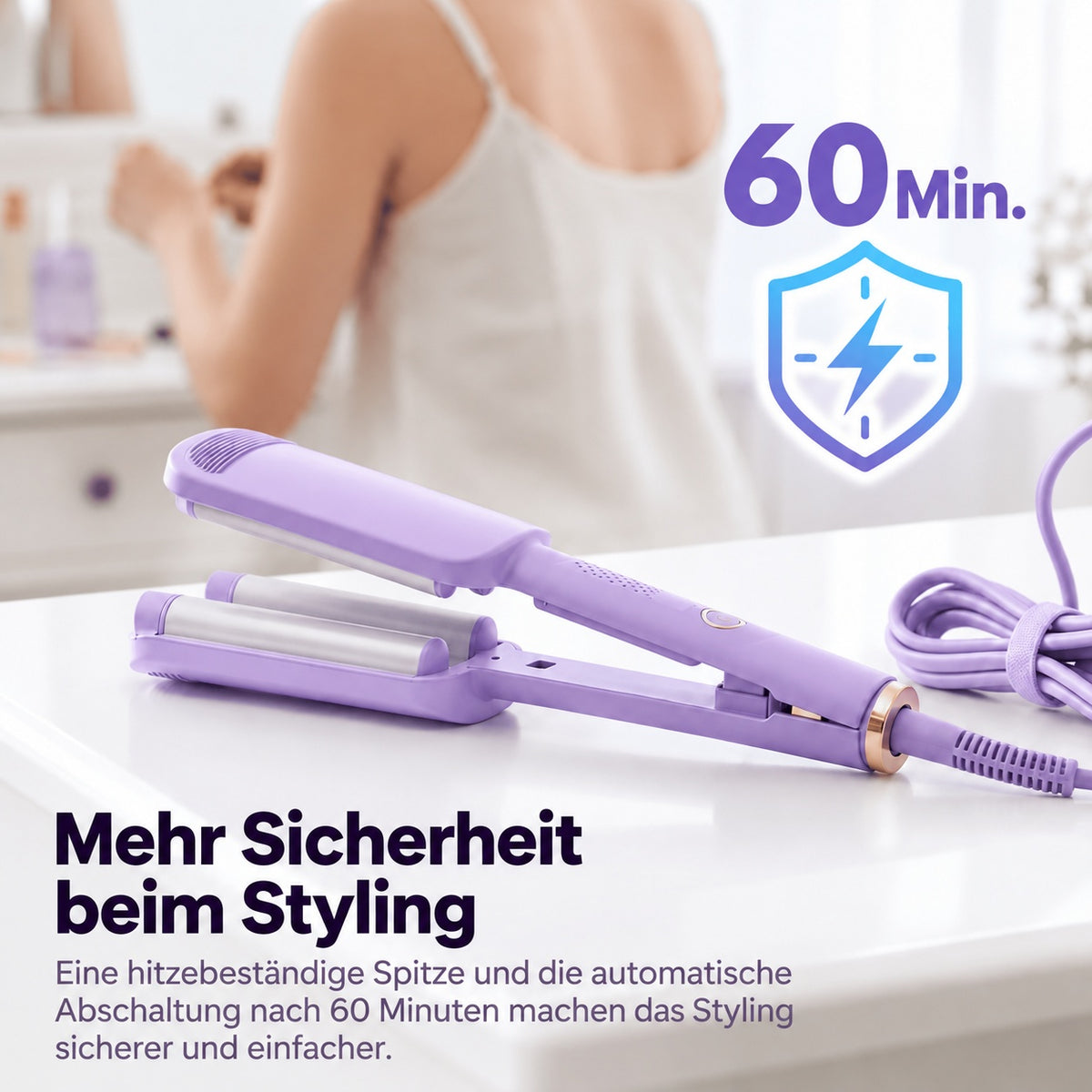 🌸 NUR FÜR KURZE ZEIT 50 % RABATT! ✨ 32-mm-Wellen-Lockenstab – für große, schwungvolle Locken, 4 einstellbare Temperaturstufen & Negativ-Ionen-Technologie – Salon-Styling ganz einfach zu Hause 💇‍♀️