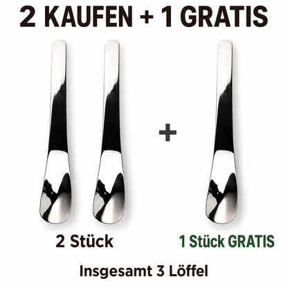 🥄 Edelstahl-Dessertlöffel mit langem Griff – Tiefer schöpfen & leichter erreichen