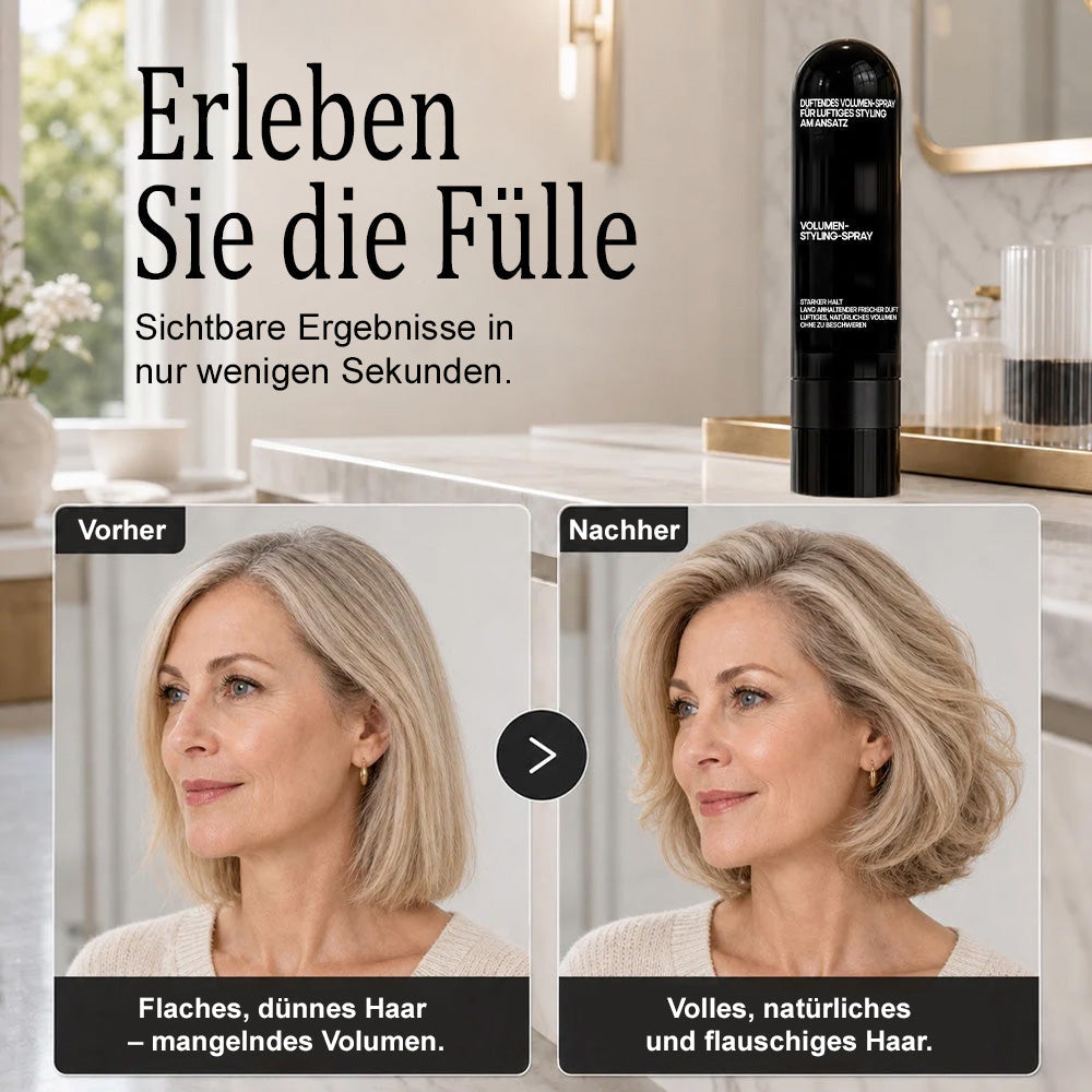 Volumen-Spray für platte Ansätze – sofort mehr Fülle & langanhaltender Halt