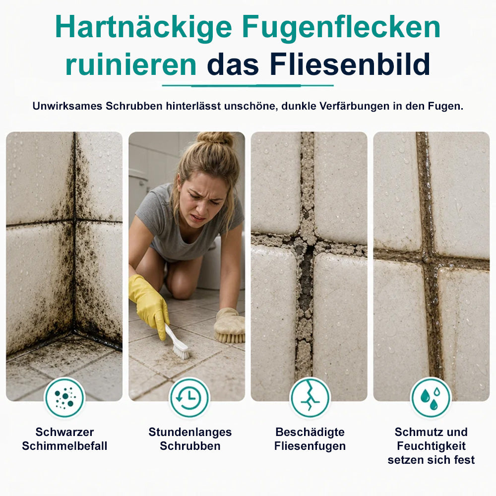 🧼2+1 GRATIS!!🎯 Fugenreinigungsspray – Einfache Pflege von Fliesenfugen und Flecken in feuchten Bereichen