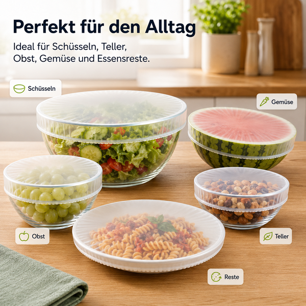 Zenlaria® Küchen-Frischhaltehauben – Die einfache Lösung für frische Lebensmittel