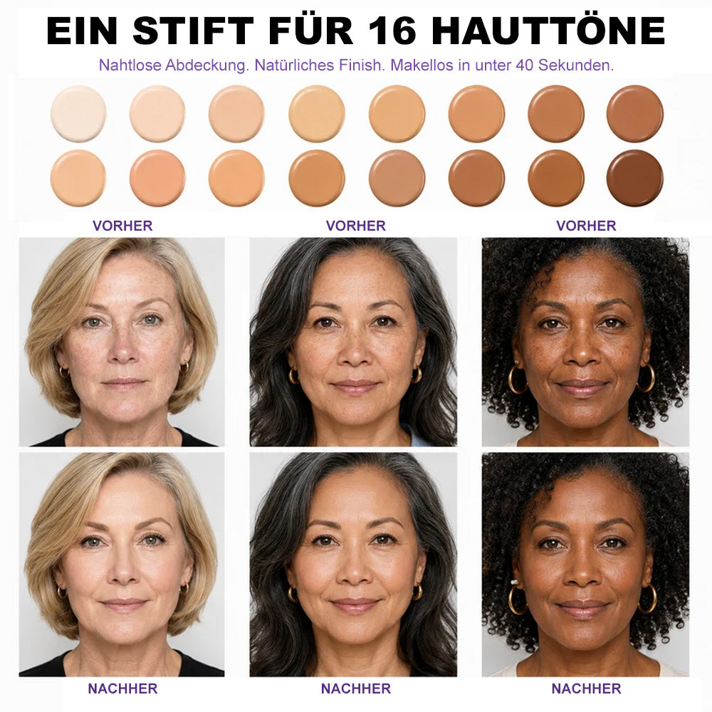 🔥Farbwechsel-Foundation-Stick – Passt sich deinem Hautton an für einen natürlichen Glow bei reifer Haut