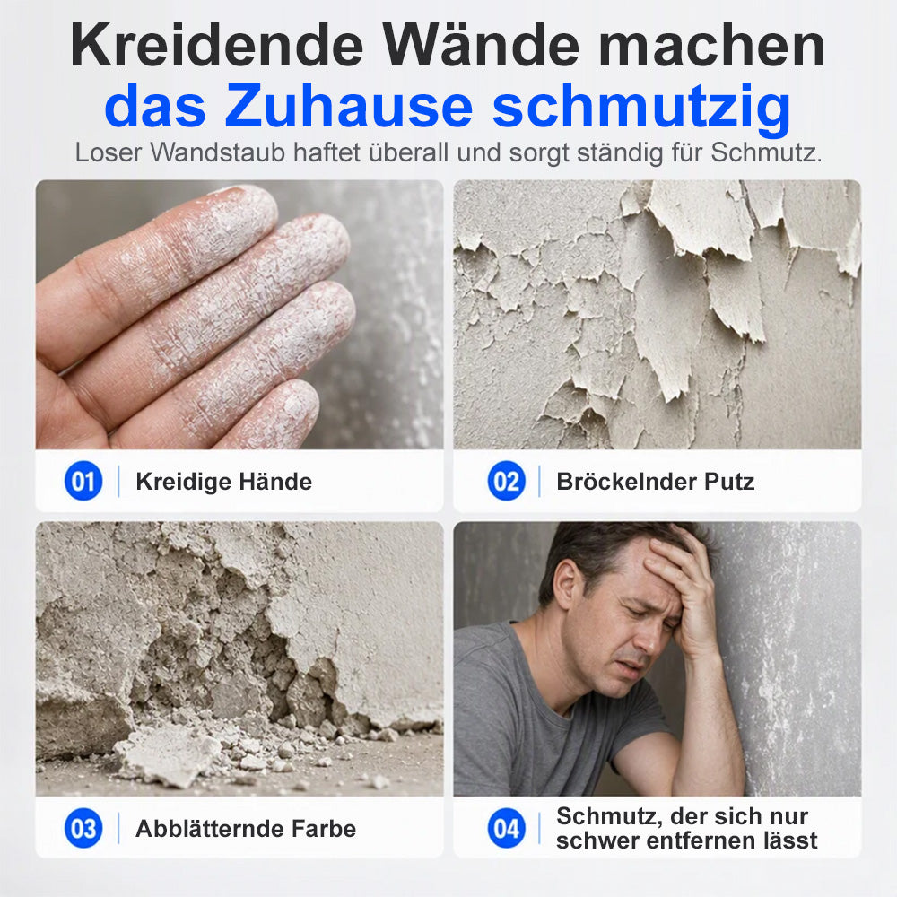 up Wandreparatur leicht gemacht! 🏠 Stoppt kreidende Wände, verbessert die Haftung und ist wasserfest. Jetzt Wände auffrischen! ✅