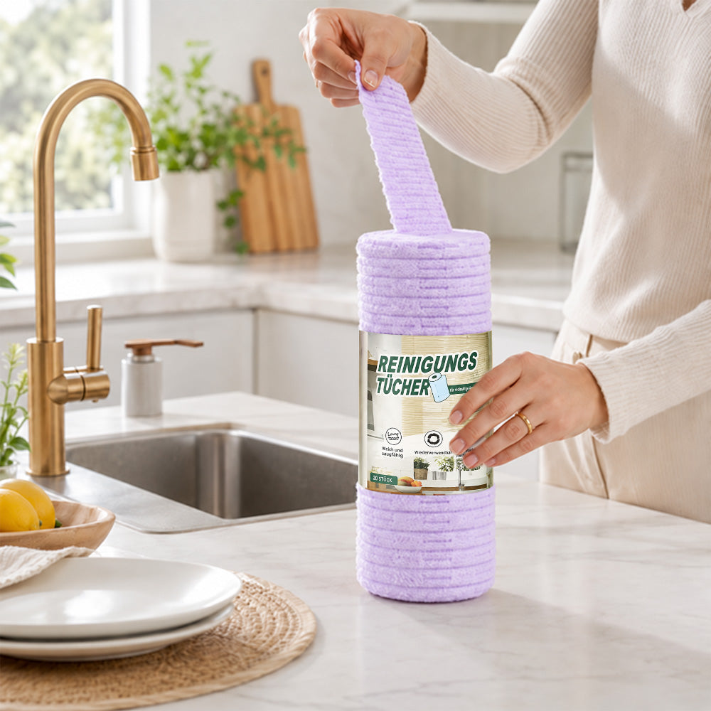 up clakryna® Reißbares Mikrofasertuch – Schnelle Reinigung ohne schmutzige Lappen