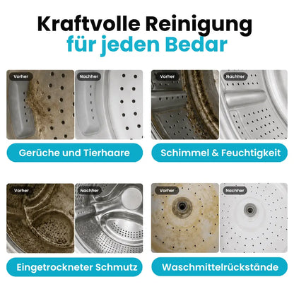 Waschmaschinen-Tiefenreiniger Tabs – gegen Gerüche, Rückstände & festsitzende Tierhaare