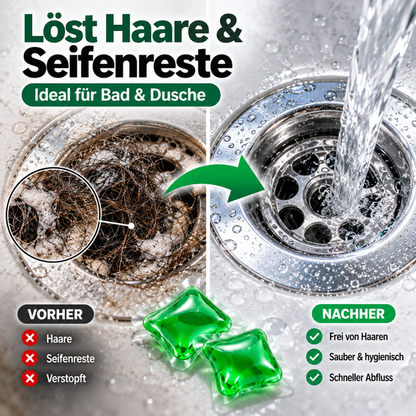 💧 30er Abflussreiniger-Caps – Lösen Haare, Fett & Verstopfungen in nur 5 Minuten