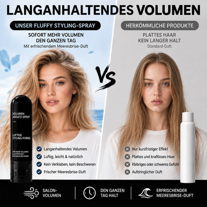 Volumen-Spray für platte Ansätze – sofort mehr Fülle & langanhaltender Halt