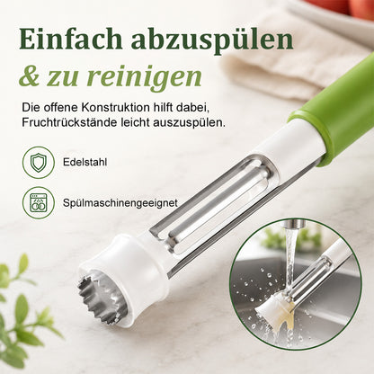 up 2-in-1 Obstentkerner & Schäler aus Edelstahl 🍎 Kerne entfernen & Obst mühelos schälen