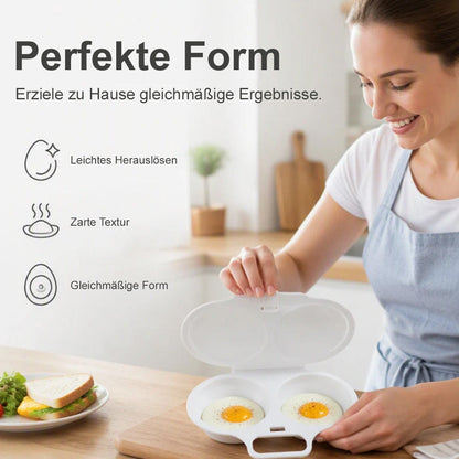 🥚🍳2026 VERKAUFSHIT🥳Mikrowellen-Eierpochierer – mit zwei Mulden, Antihaft-Oberfläche & leicht zu reinigen. Weniger Fett als beim Braten – jetzt Vorrat sichern & sparen! 🏠