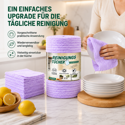 🎉Zenlaria® Reißbares Mikrofasertuch – Schnelle Reinigung ohne schmutzige Lappen