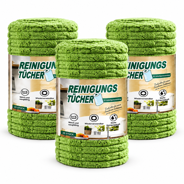 🎉Zenlaria® Reißbares Mikrofasertuch – Schnelle Reinigung ohne schmutzige Lappen