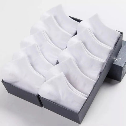 Zenlaria® 5 Pairs/Lot Low Cut Men Socks Solid Color Black White Gray Breathable Cotton Sports Socks Male Short Socks Women Men