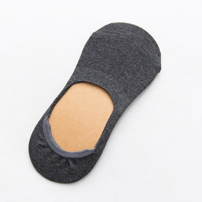 Zenlaria® 5 Pairs Spring Summer Women Socks Solid Color Fashion Wild Shallow Mouth Girls Female Invisible No Show Slipper Socks