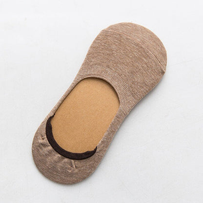 Zenlaria® 5 Pairs Spring Summer Women Socks Solid Color Fashion Wild Shallow Mouth Girls Female Invisible No Show Slipper Socks