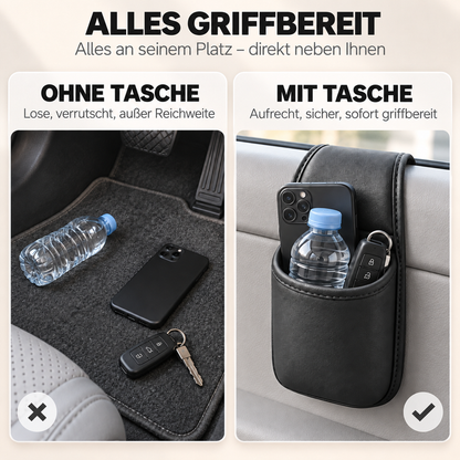 up🥳 2026 Bestseller 🥳 50 % RABATT!🚗 Auto-Tür-Getränkehalter aus PU-Leder – Mehr Platz für Getränke, Handy & Kleinigkeiten