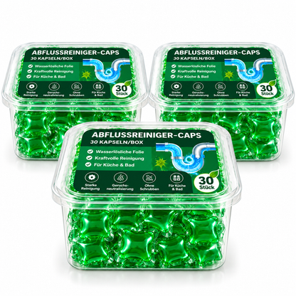 💧 30er Abflussreiniger-Caps – Lösen Haare, Fett & Verstopfungen in nur 5 Minuten