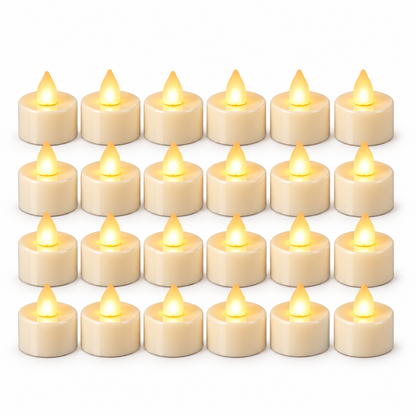 up Flackernde LED-Teelichter – 24er Set für stimmungsvolle Deko ohne Feuer